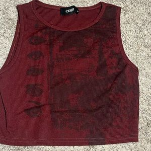 CIDER red grunge tank size M